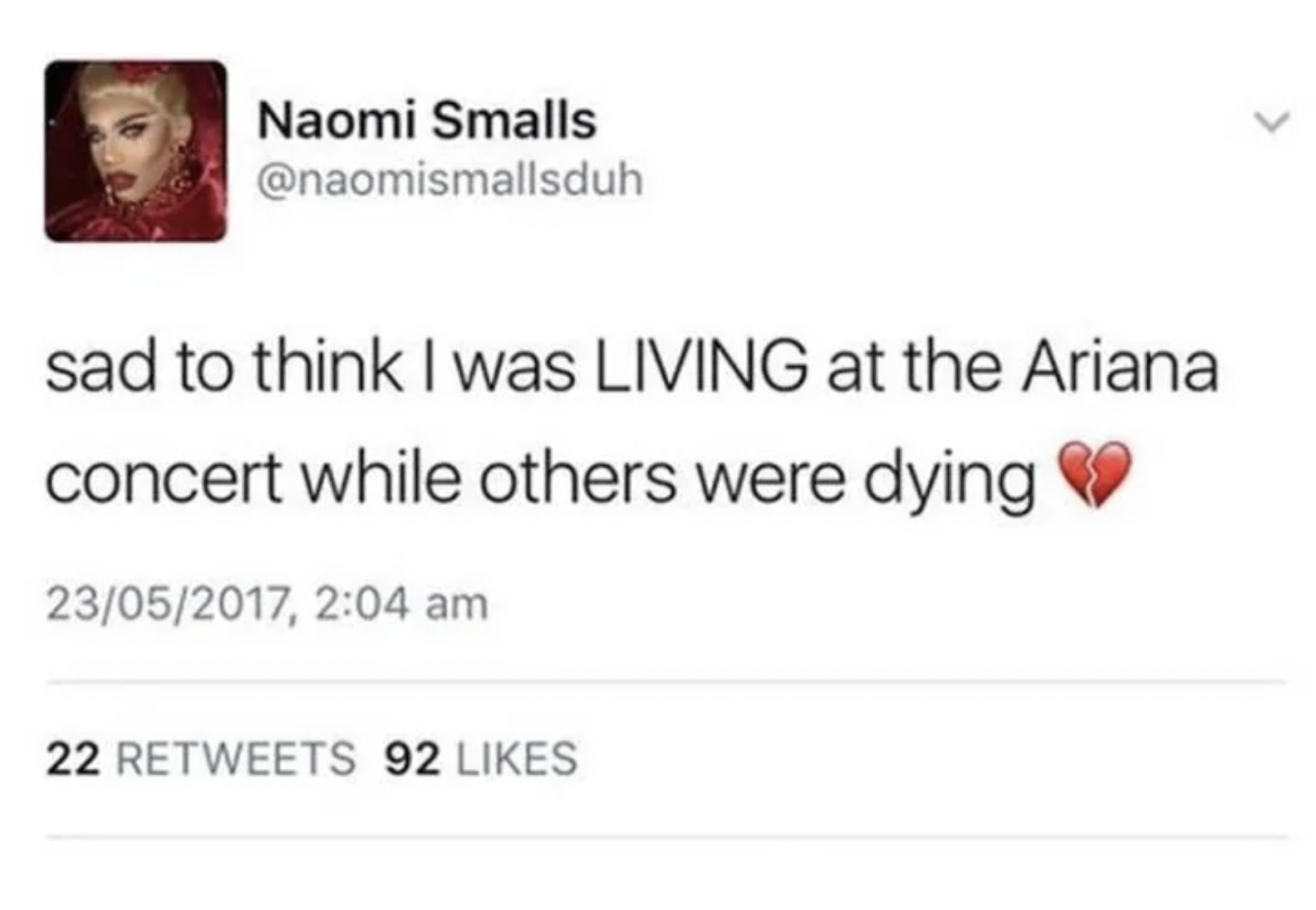 naomi smalls ariana grande - Naomi Smalls sad to think I was Living at the Ariana concert while others were dying 23052017, 22 92